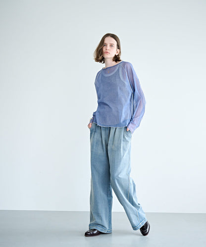 INDIGO TERRY WIDE PANTS / MIL26HPT3254