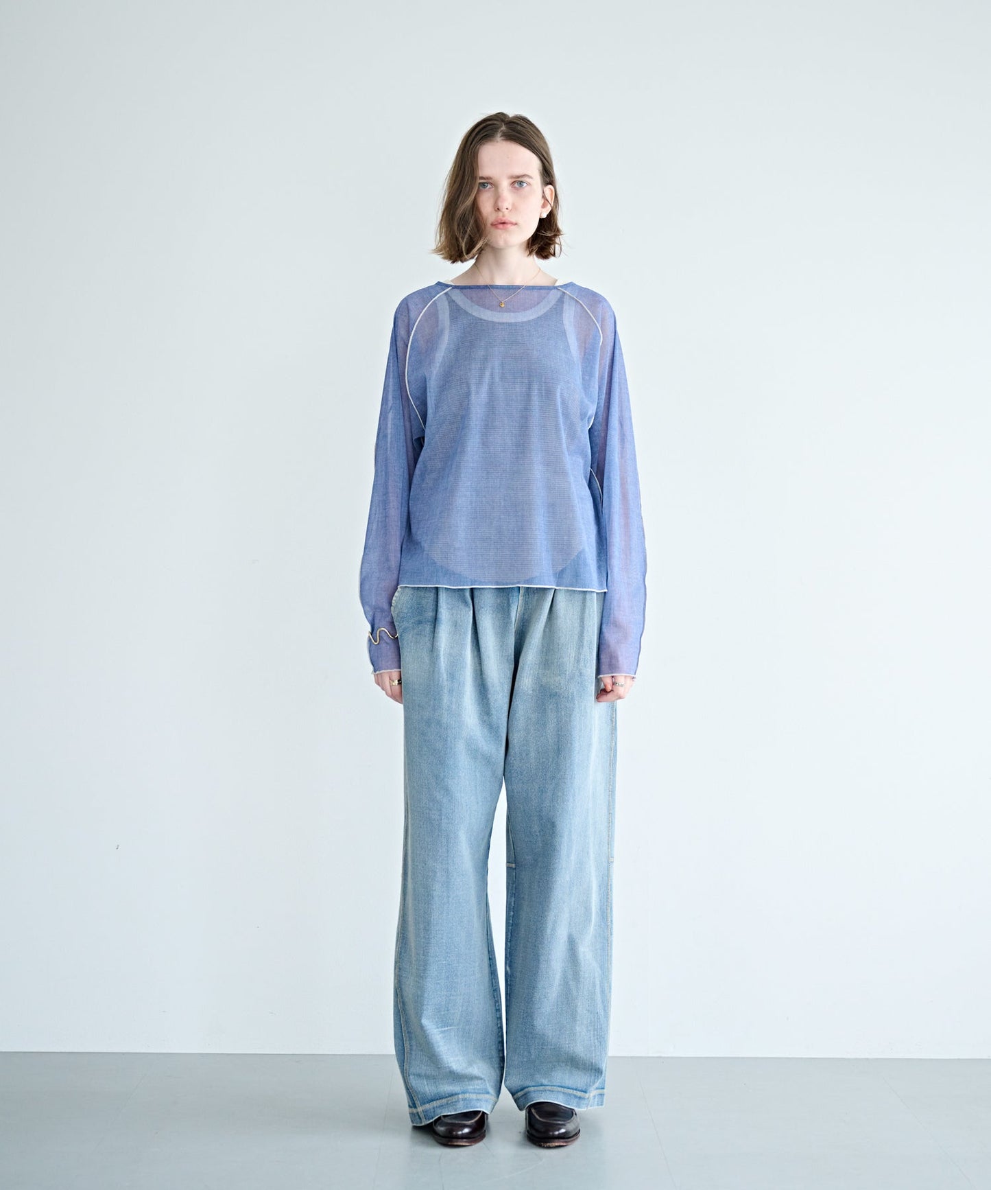 INDIGO TERRY WIDE PANTS / MIL26HPT3254