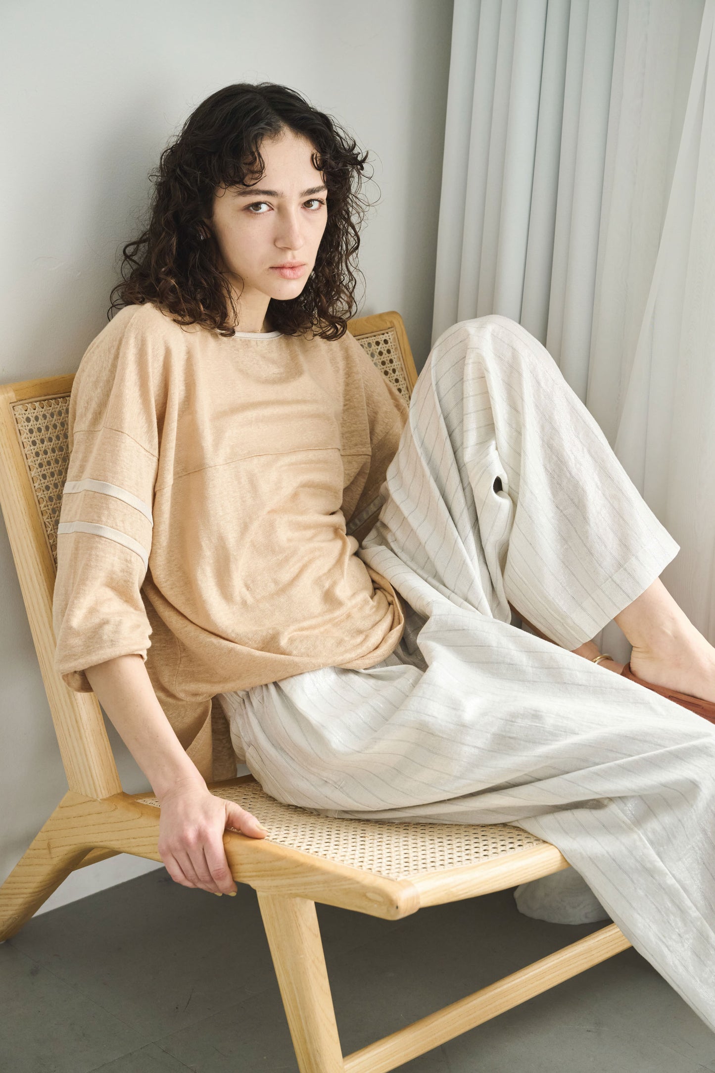 LINEN LINE SLEEVE TOP / MIL26SCS3491