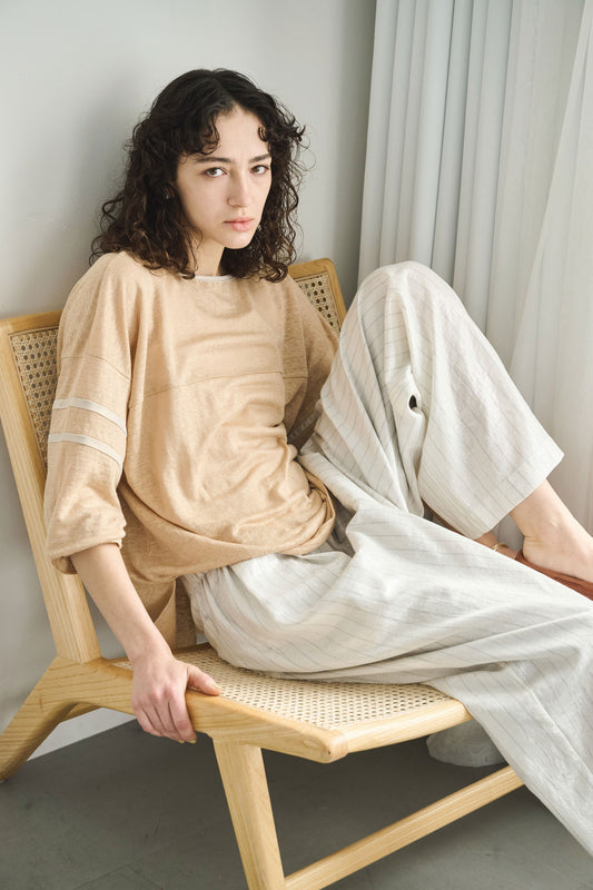 LINEN LINE SLEEVE TOP / MIL26SCS3491