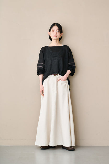 LINEN LINE SLEEVE TOP / MIL26SCS3491