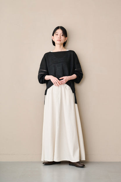 LINEN LINE SLEEVE TOP / MIL26SCS3491