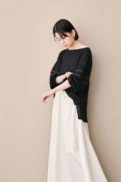 LINEN LINE SLEEVE TOP / MIL26SCS3491
