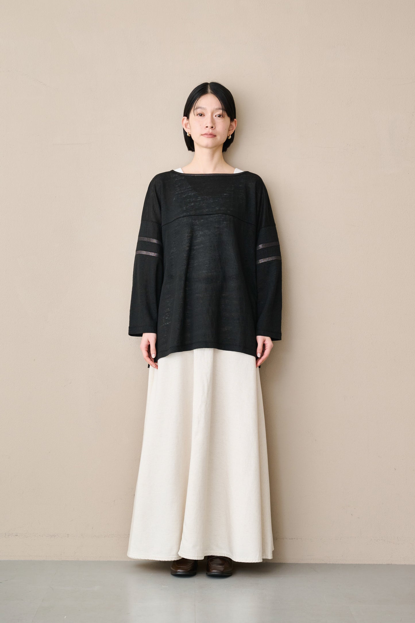 LINEN LINE SLEEVE TOP / MIL26SCS3491