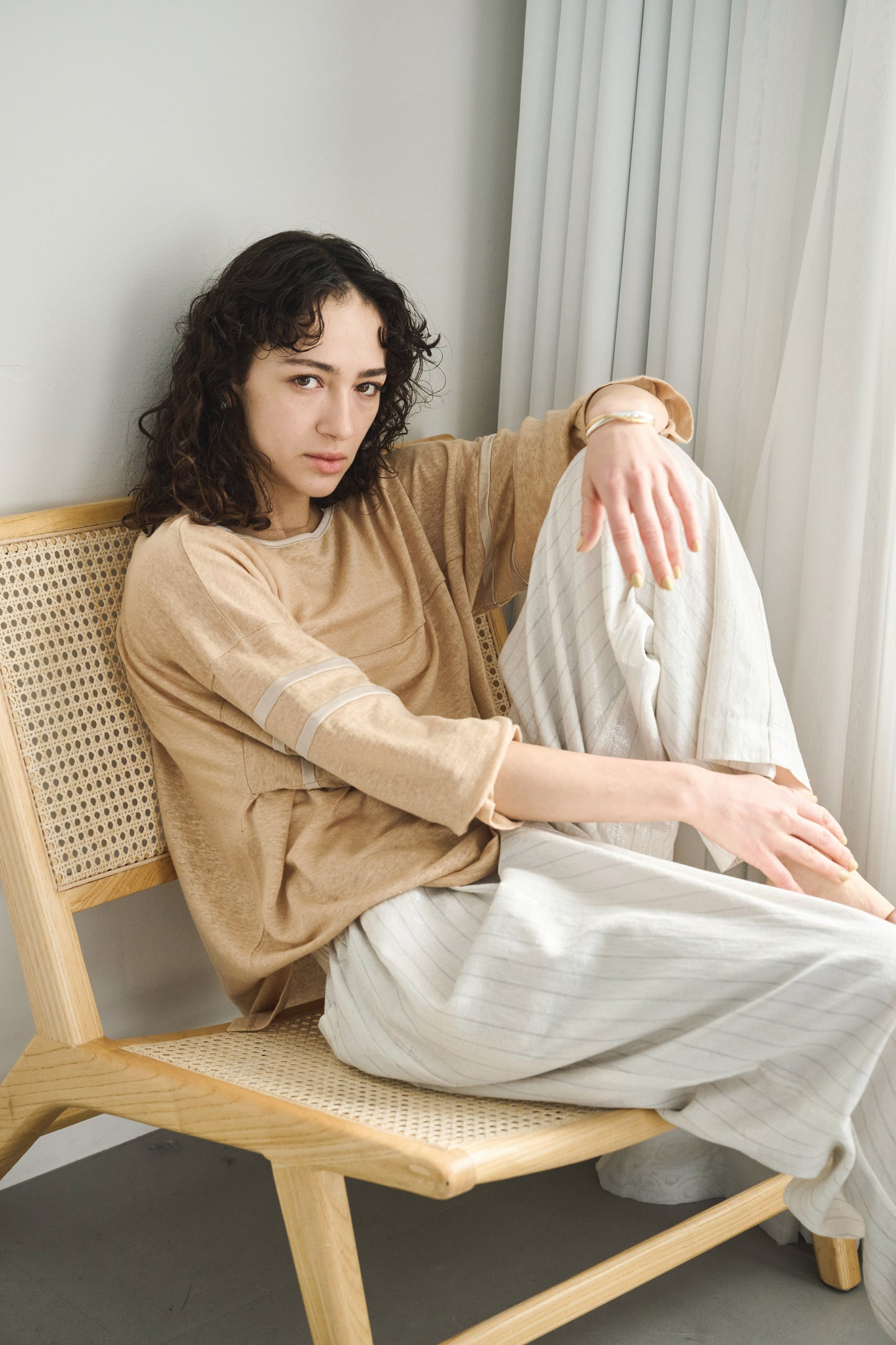 LINEN LINE SLEEVE TOP / MIL26SCS3491