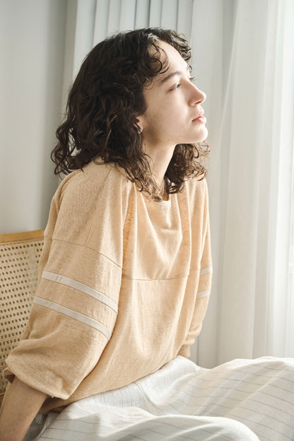 LINEN LINE SLEEVE TOP / MIL26SCS3491