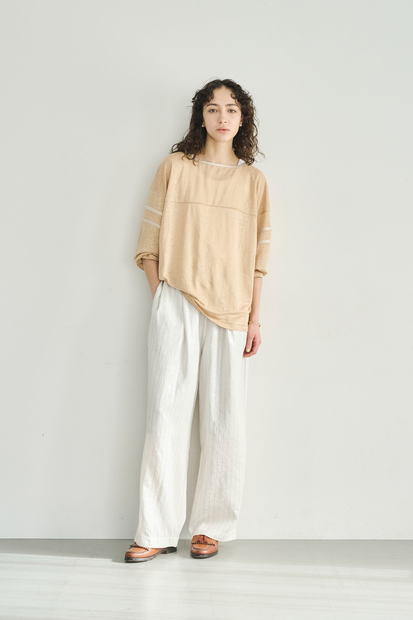 LINEN LINE SLEEVE TOP / MIL26SCS3491