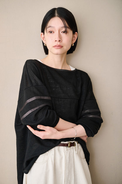 LINEN LINE SLEEVE TOP / MIL26SCS3491