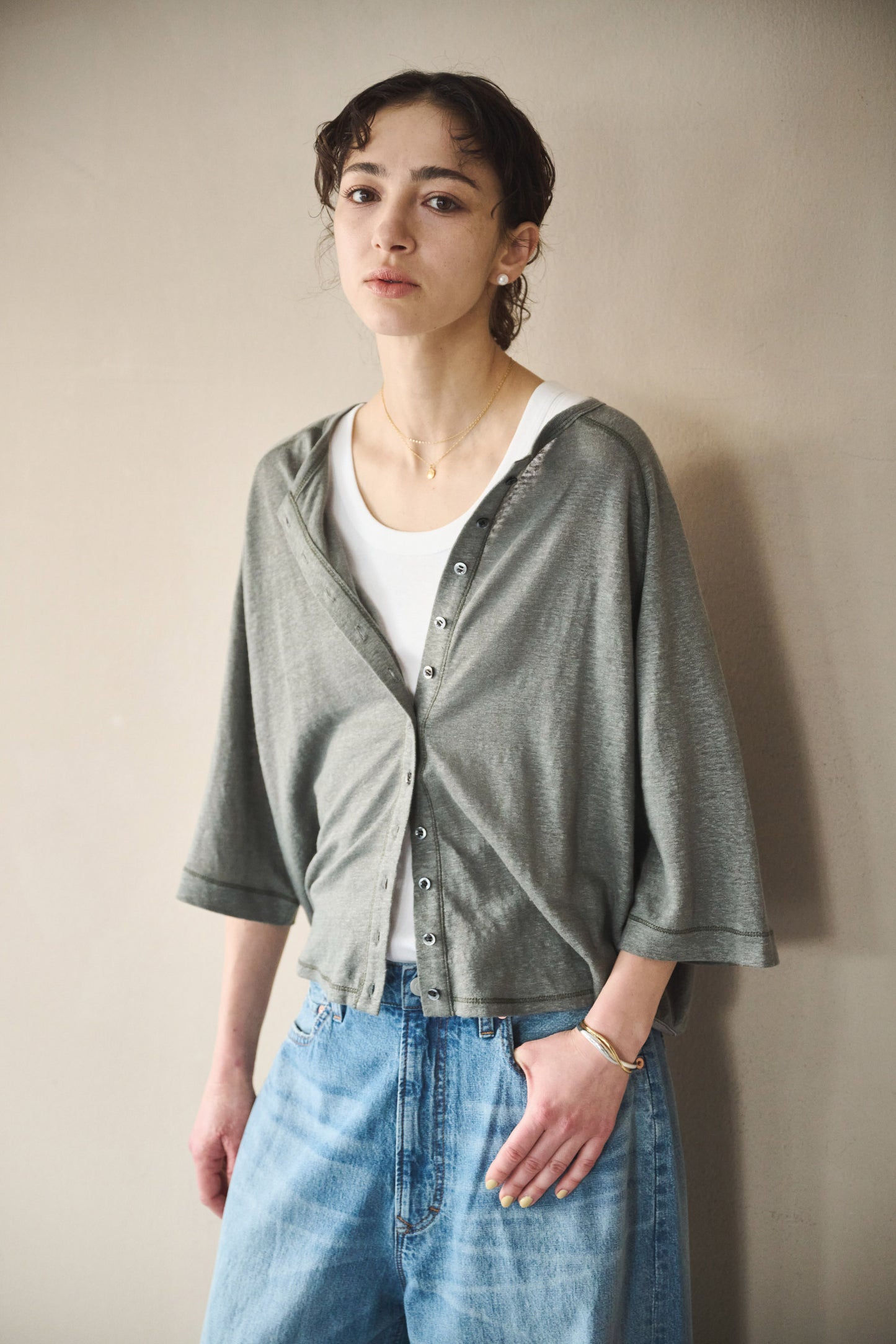 LINEN 11B CARDIGAN / MIL26SCS3492