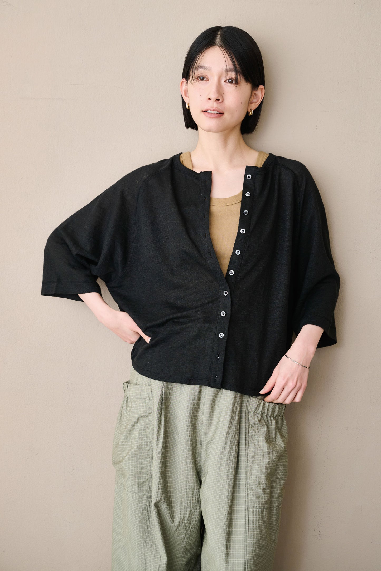 LINEN 11B CARDIGAN / MIL26SCS3492