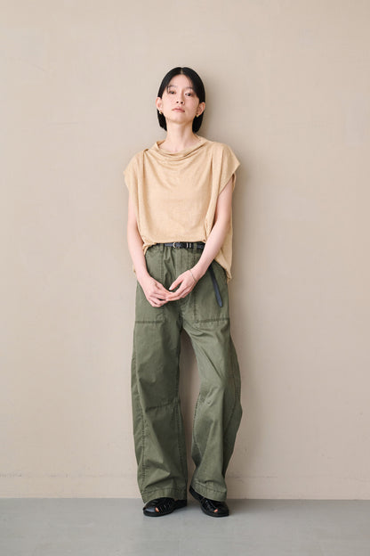 LINEN DRAPE NECK TOP / MIL26SCS3493