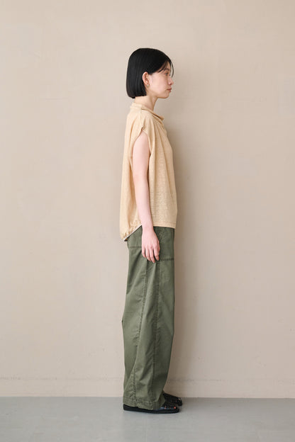 LINEN DRAPE NECK TOP / MIL26SCS3493