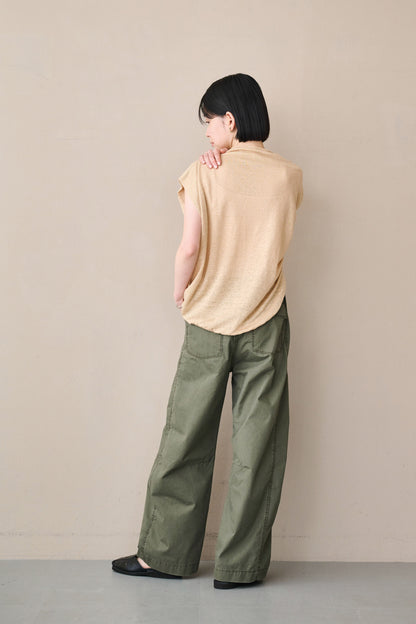 LINEN DRAPE NECK TOP / MIL26SCS3493