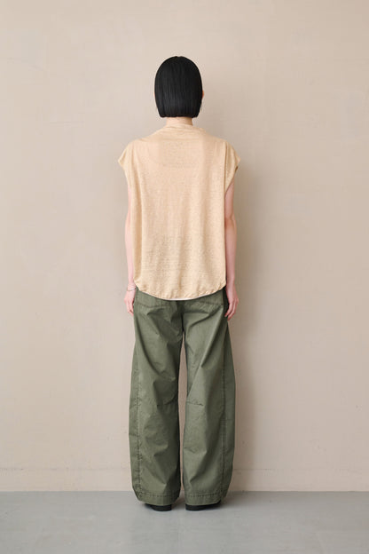 LINEN DRAPE NECK TOP / MIL26SCS3493
