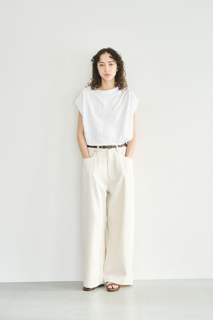 LINEN DRAPE NECK TOP / MIL26SCS3493