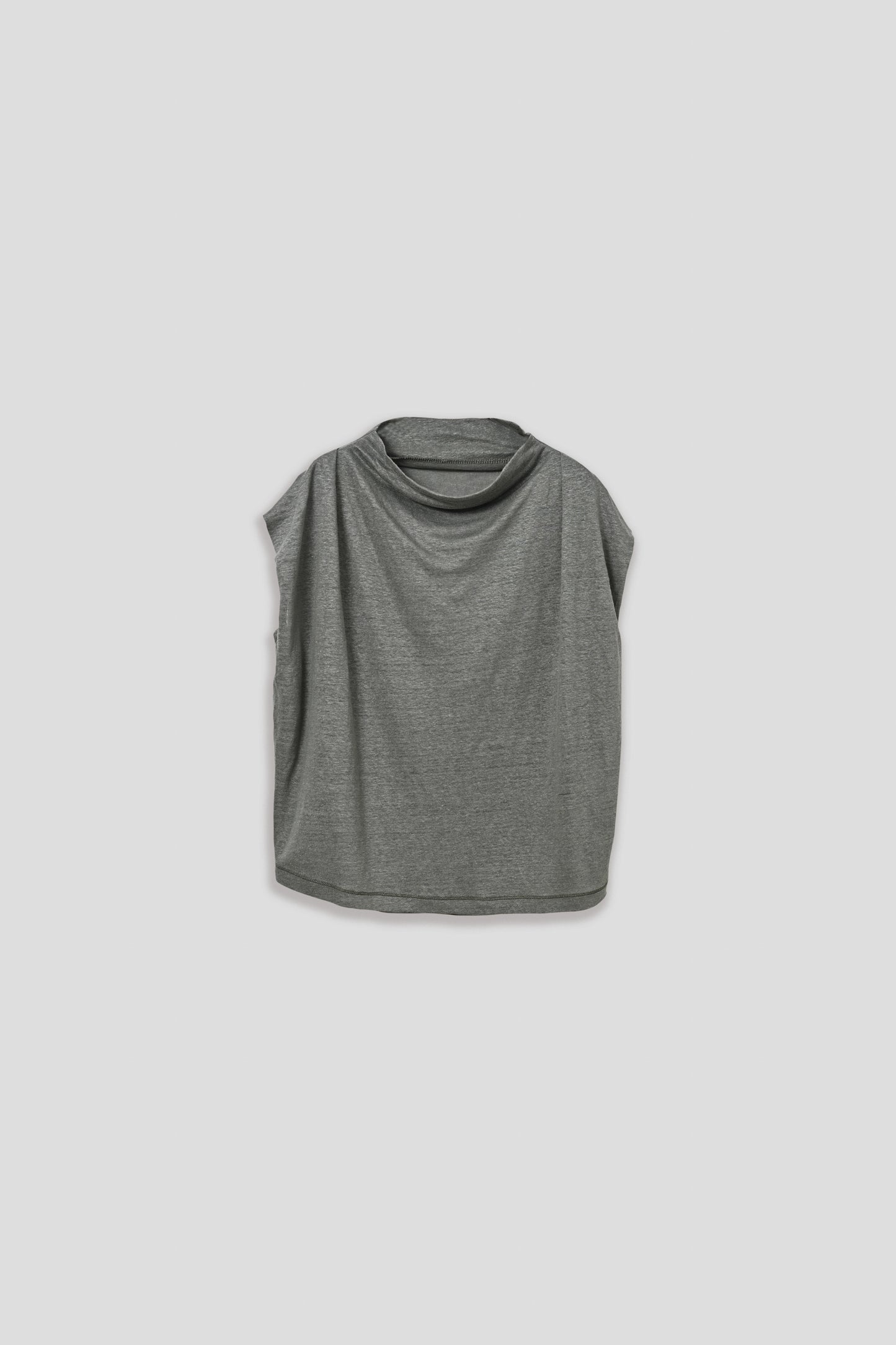 LINEN DRAPE NECK TOP / MIL26SCS3493