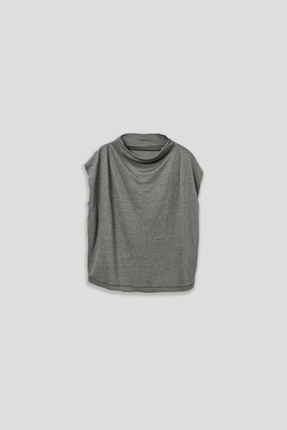 LINEN DRAPE NECK TOP / MIL26SCS3493