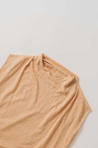 LINEN DRAPE NECK TOP / MIL26SCS3493