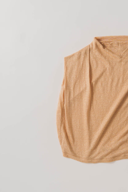 LINEN DRAPE NECK TOP / MIL26SCS3493