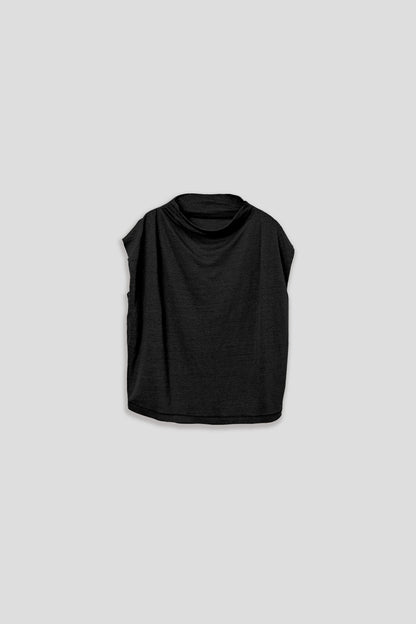LINEN DRAPE NECK TOP / MIL26SCS3493