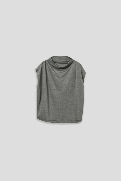 LINEN DRAPE NECK TOP / MIL26SCS3493