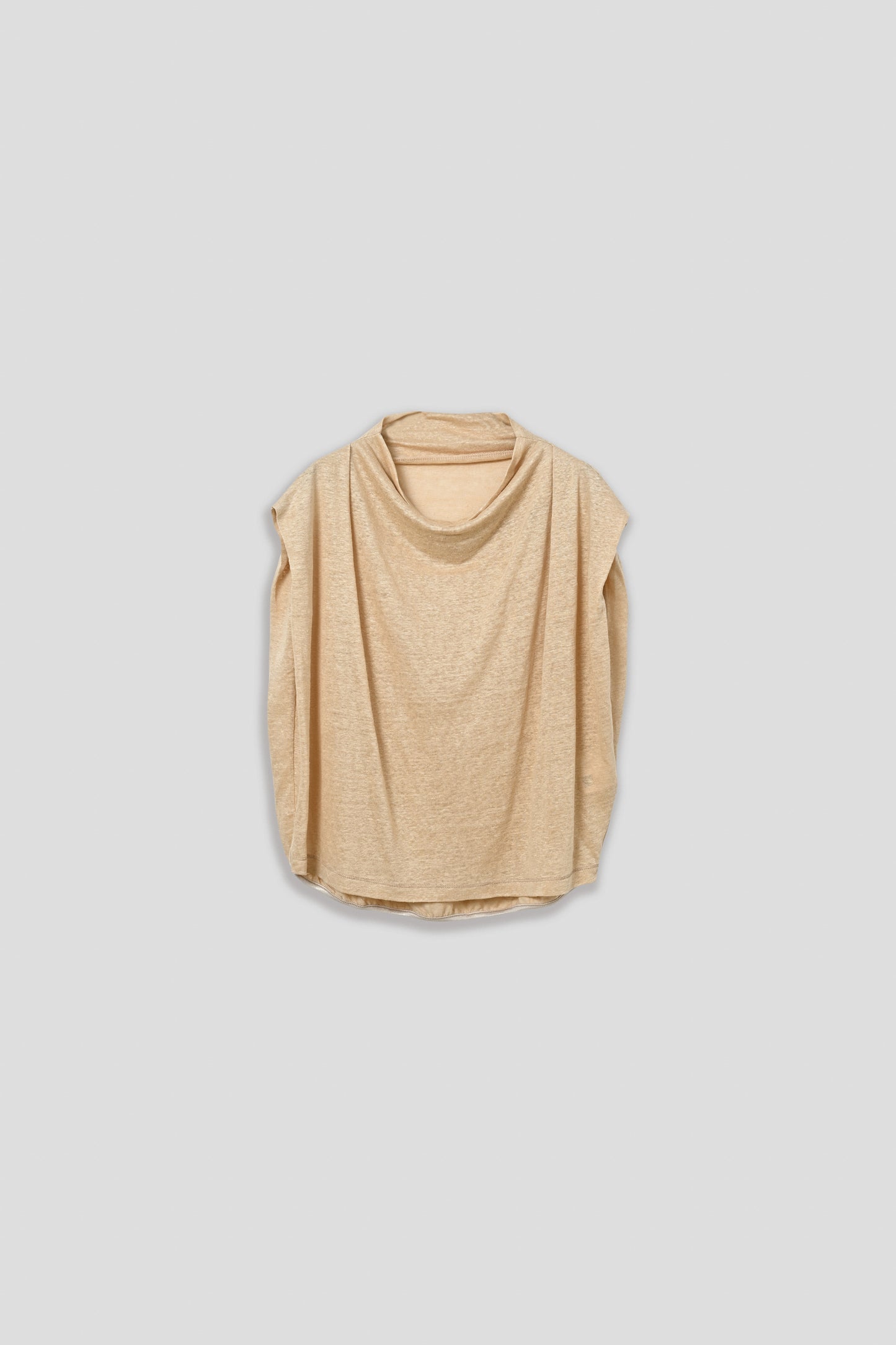 LINEN DRAPE NECK TOP / MIL26SCS3493