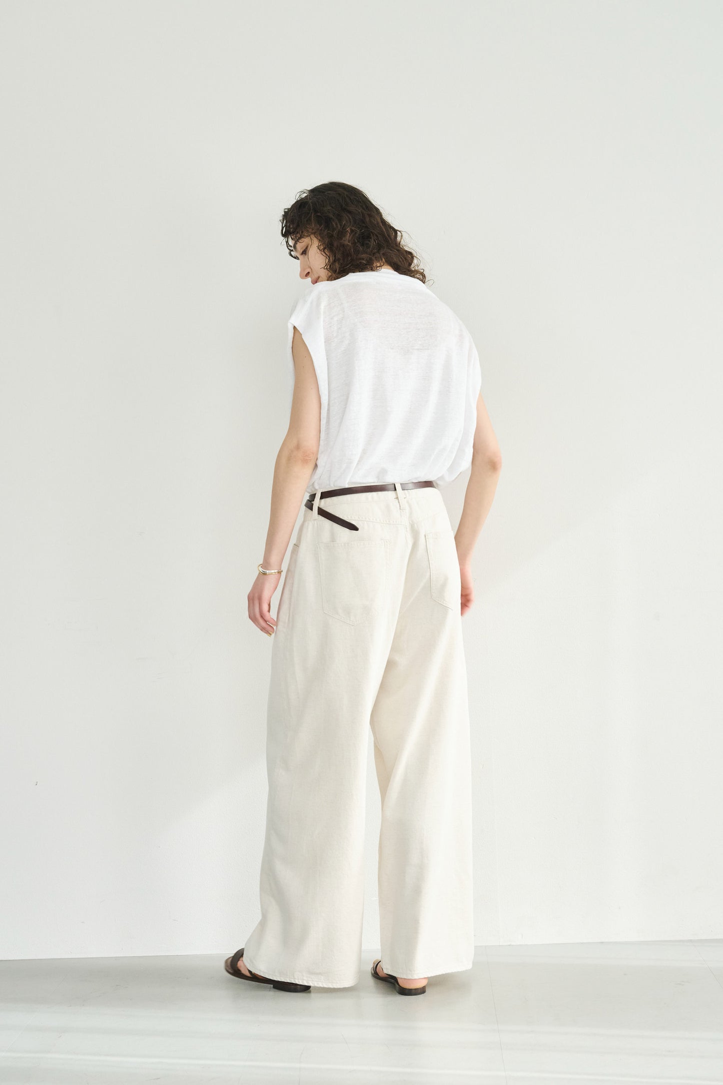LINEN DRAPE NECK TOP / MIL26SCS3493