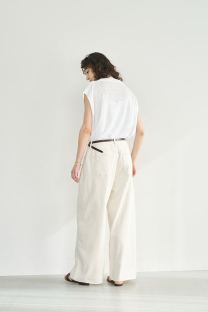 LINEN DRAPE NECK TOP / MIL26SCS3493